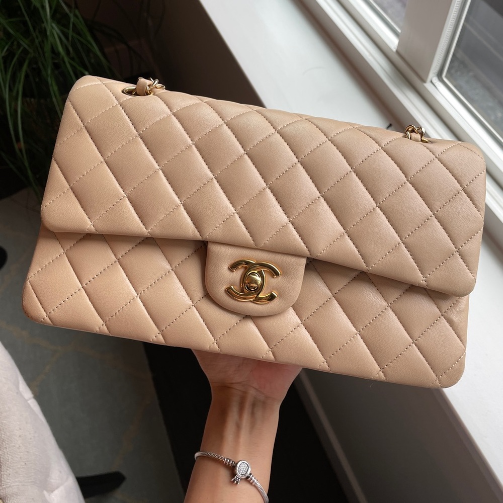❌SOLD❌ Chanel medium beige Claire in lambskin